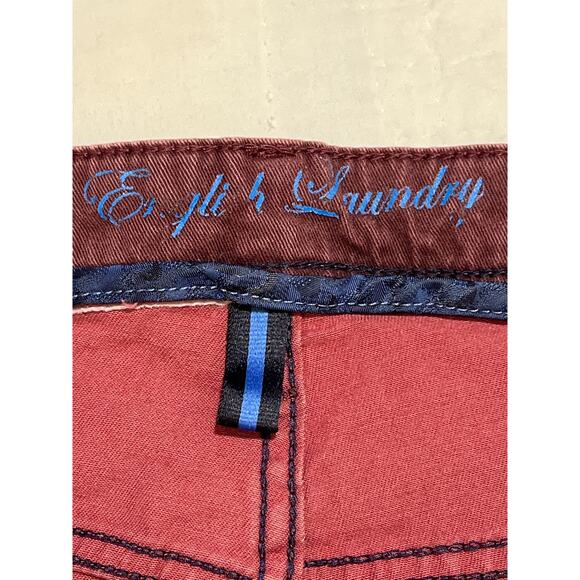 English Laundry Jeans Men 32x30 Dark Red Straight Leg Stretch Denim - Picture 5 of 10